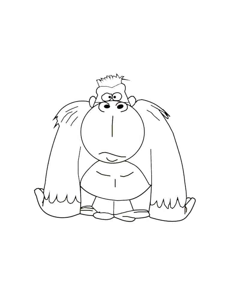 Forvirret gorilla fargelegging