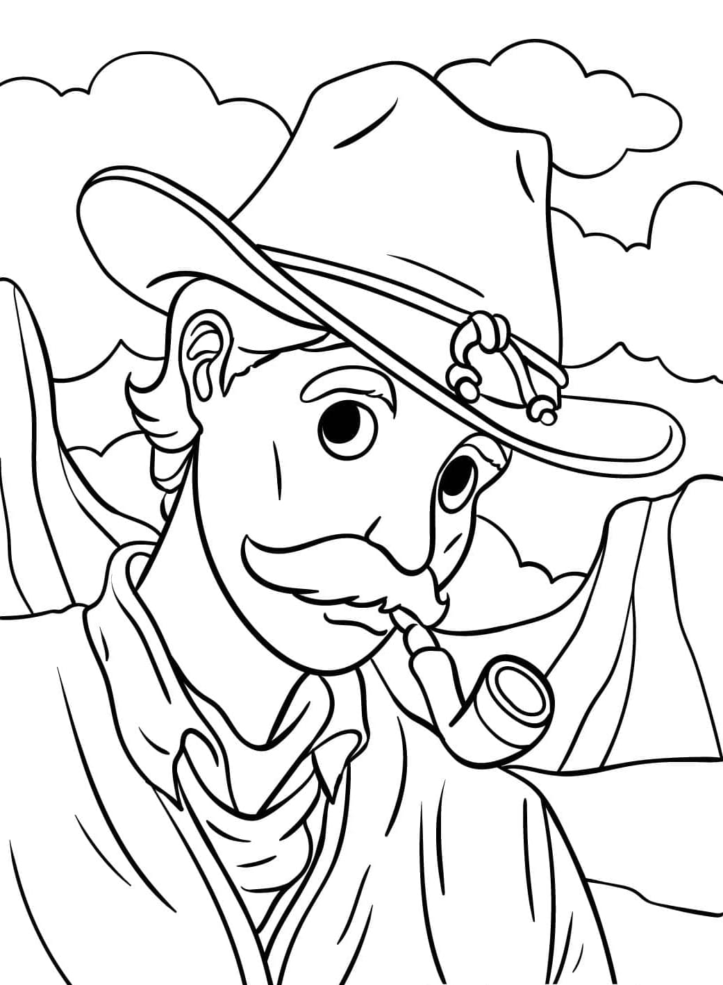 Gammel cowboy fargelegging