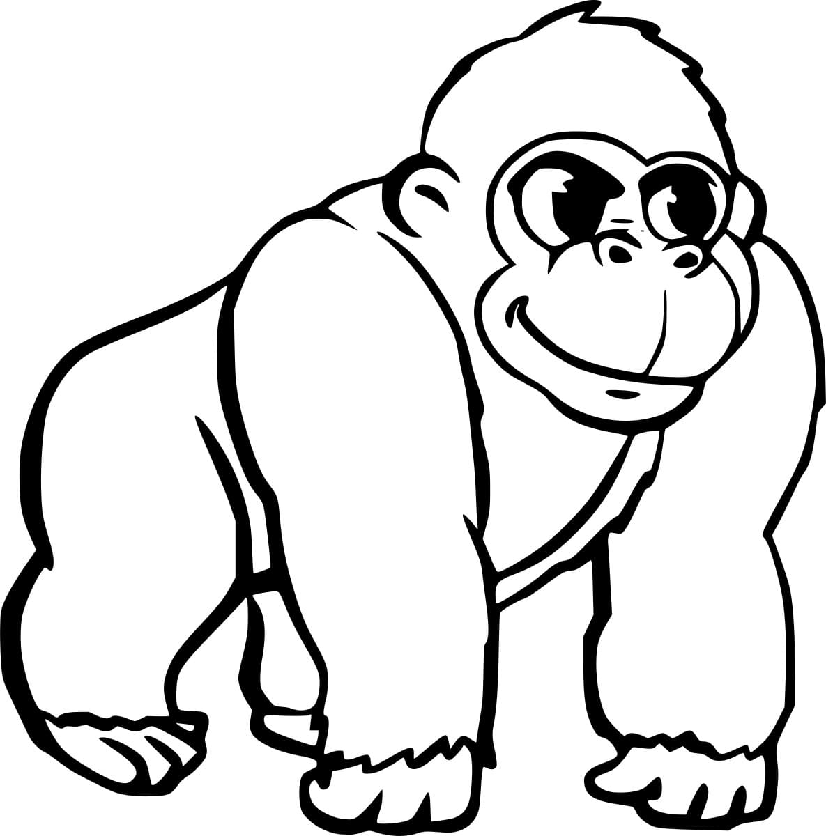 Glad gorilla fargelegging