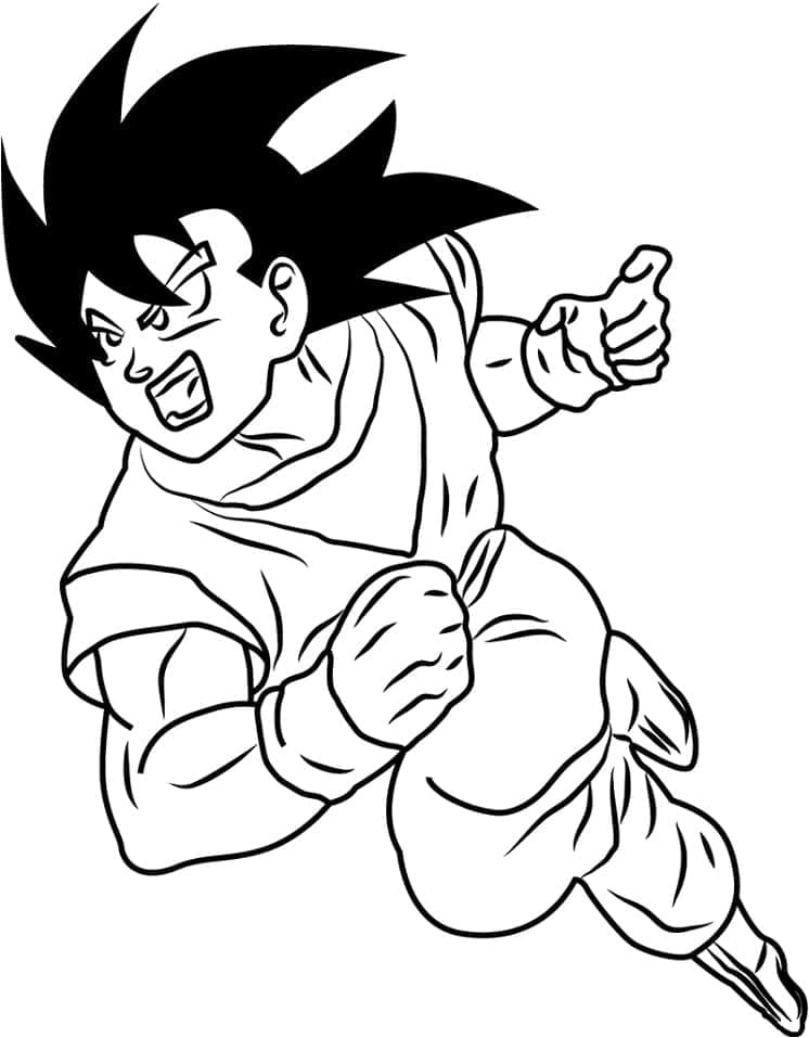 Goku Dragon Ball Z fargelegging