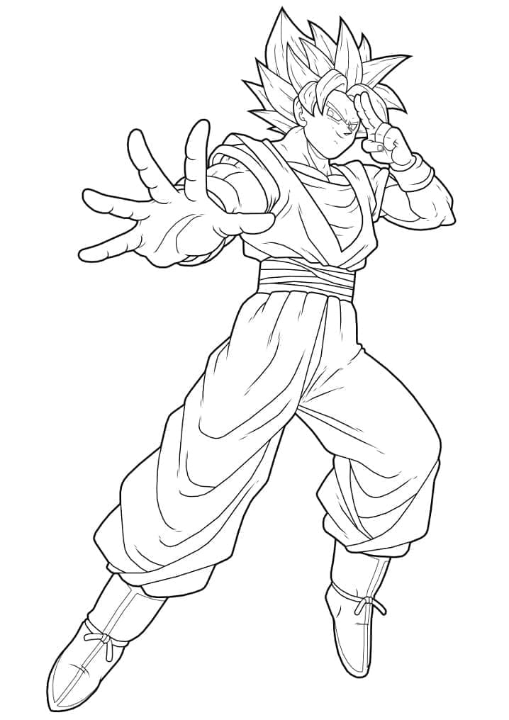 Goku fra Dragon Ball Z fargelegging