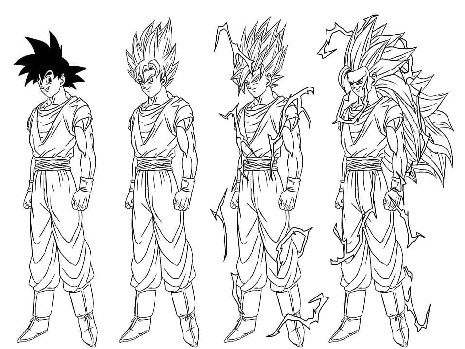 Gokus Super Saiyan fargelegging