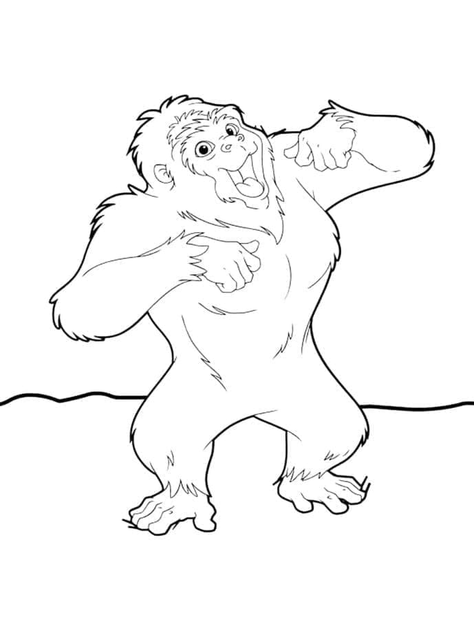 Gorilla glad fargelegging