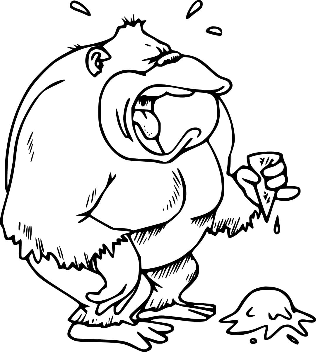 Gorilla gråter fargelegging