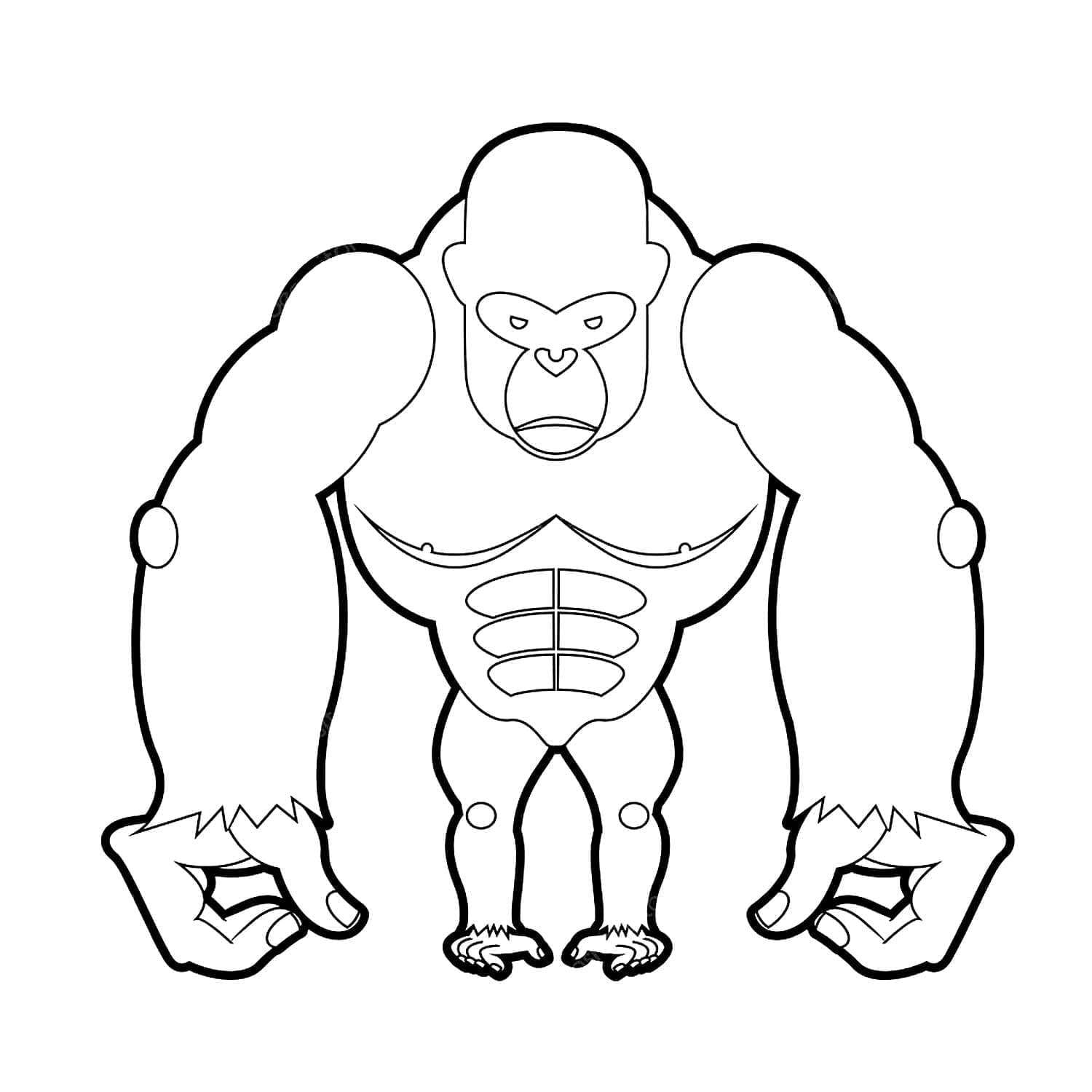 Gorilla-leketøy fargelegging