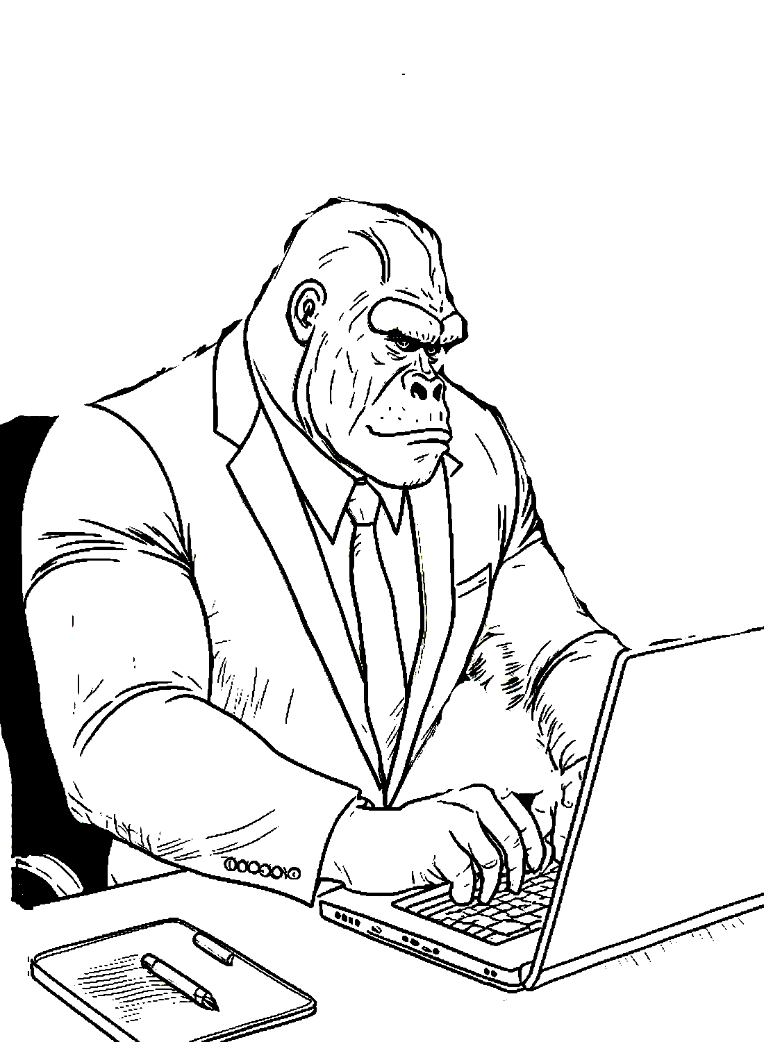 Gorillaarbeid fargelegging