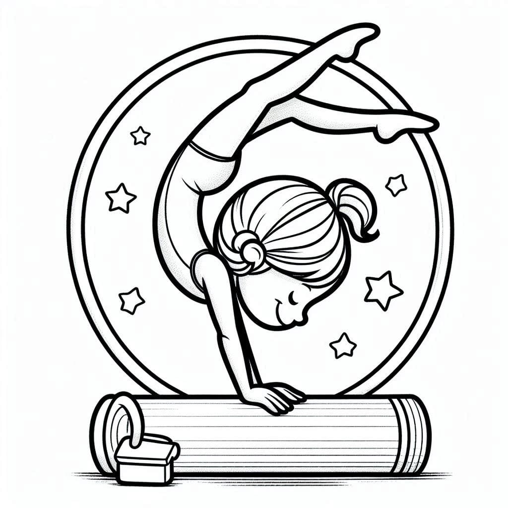 Gratis gymnastikk fargelegging