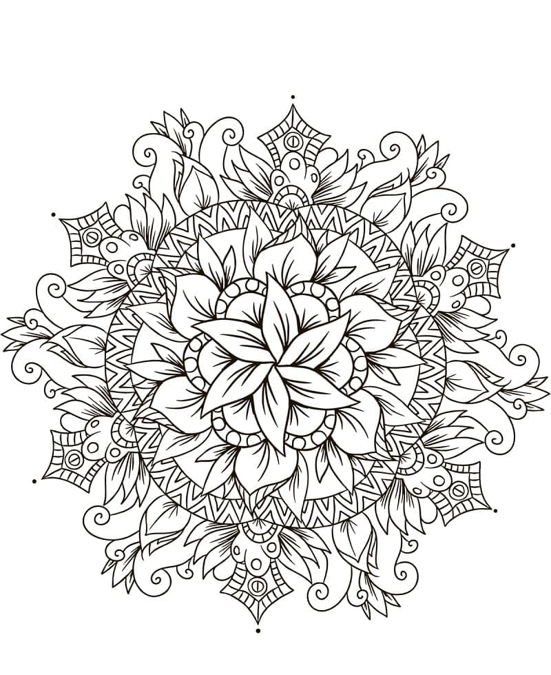 Gratis mandala fargelegging