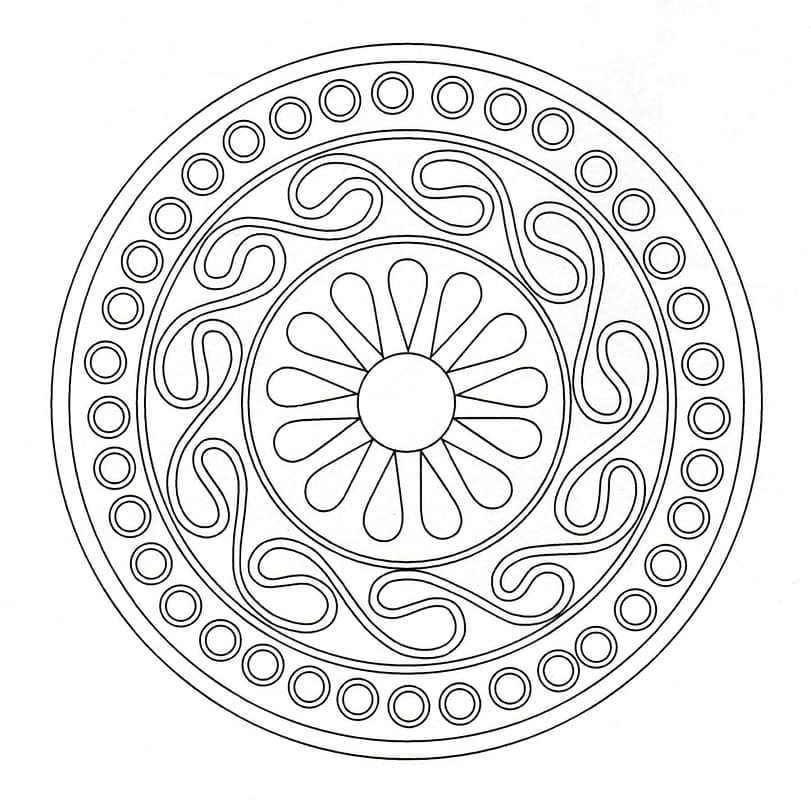 Gratis mandala for voksne fargelegging