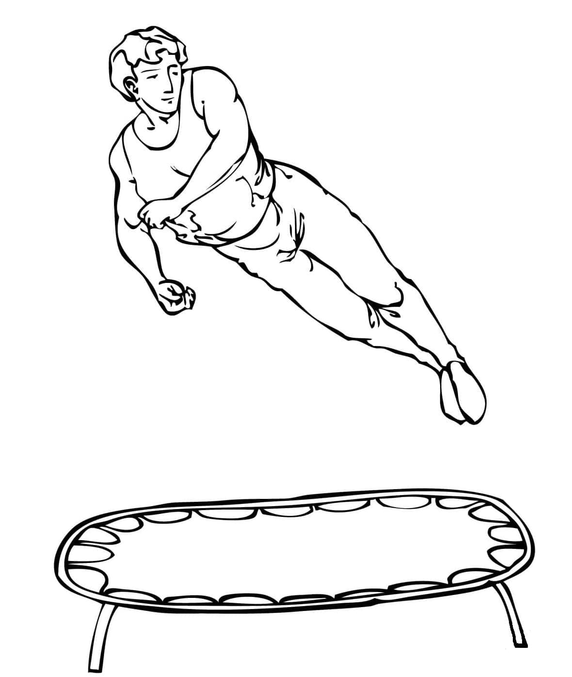 Gratis trampolinegymnastikk fargelegging