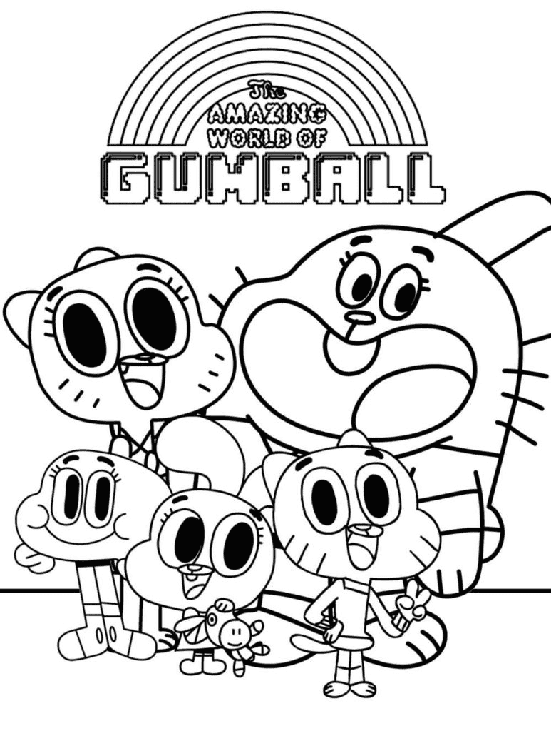 Gumballs Fantastiske Verden fargelegging