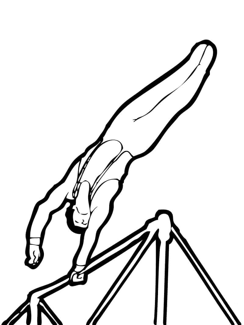 Gratis utskrivbar gymnastikk fargelegging
