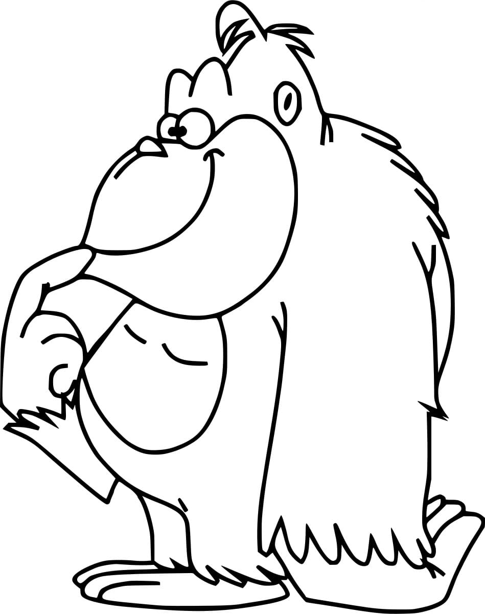 Grisegorilla fargelegging