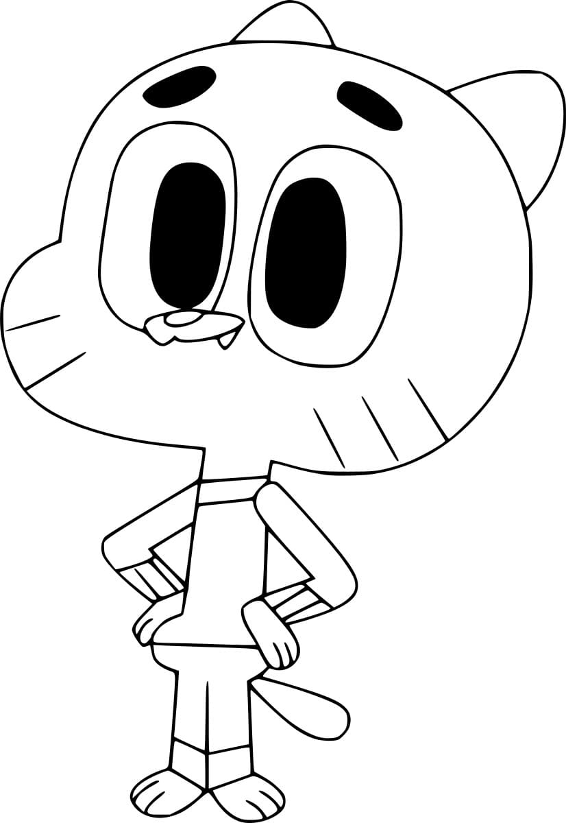 Gumball er litt trist fargelegging