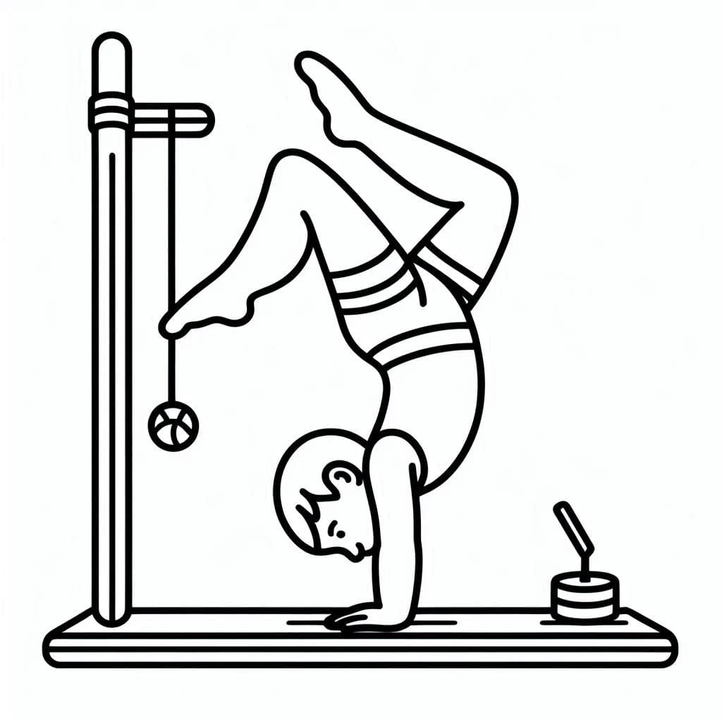 Guttegymnastikk fargelegging