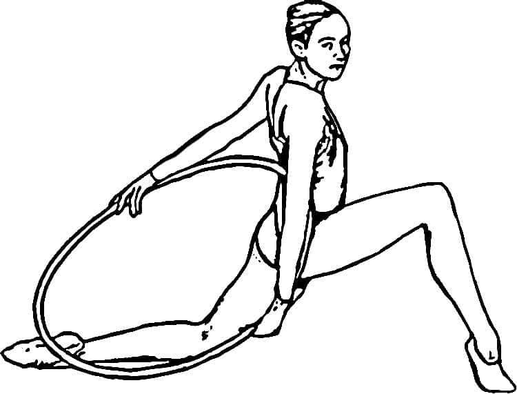Gymnastikkjente med bøyle fargelegging
