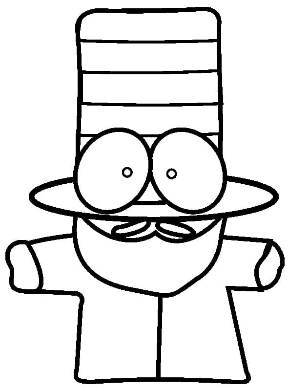 Herberts dukke fra South Park fargelegging