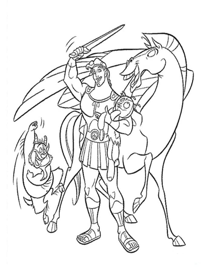 Herkules-figurer fargelegging