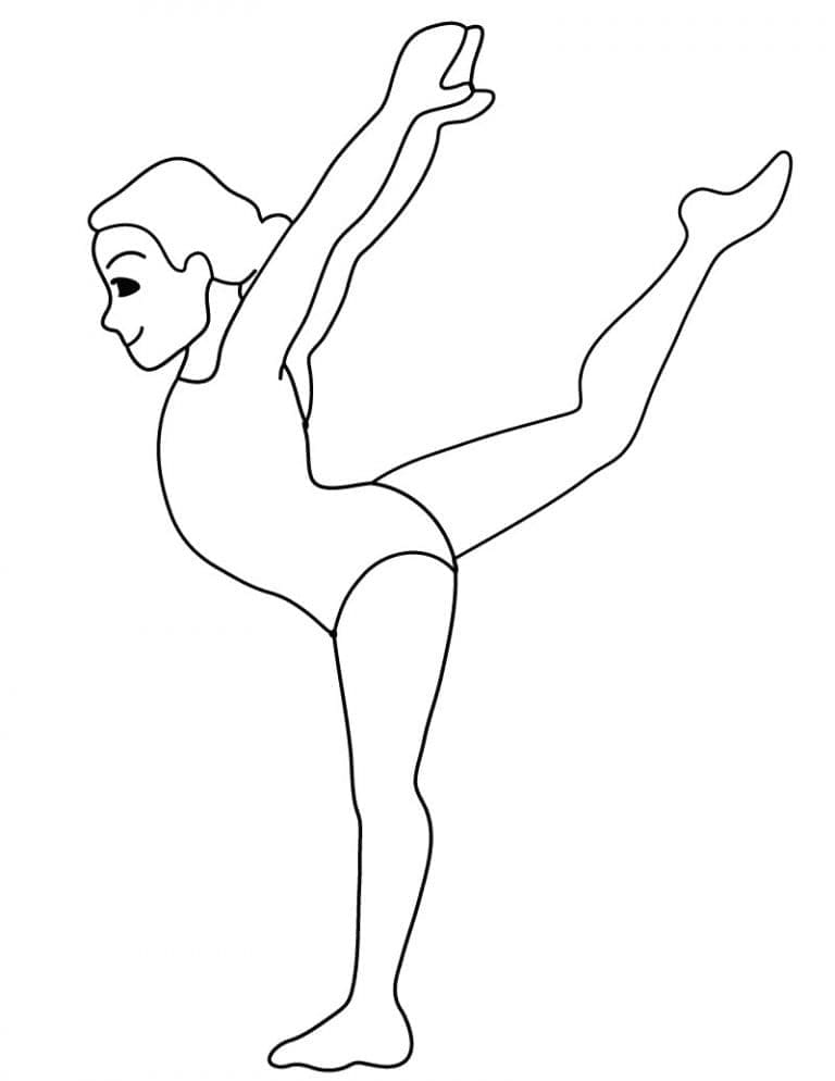 Jente og gymnastikk fargelegging