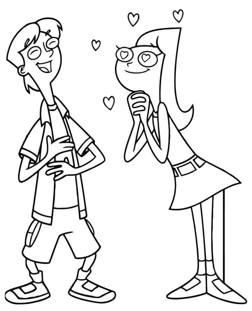 Jeremy og Candace fargelegging