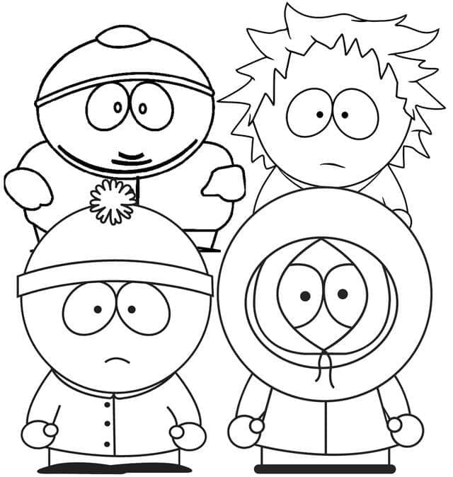 Karakterer i South Park fargelegging