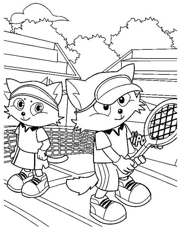 Katter Tennis-turnering fargelegging