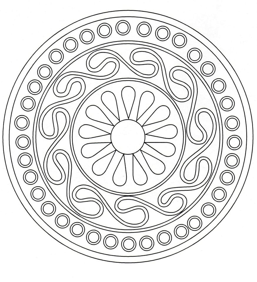 Keltisk mandala ornament fargelegging