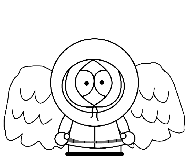 Kenny McCormick med vinger fargelegging
