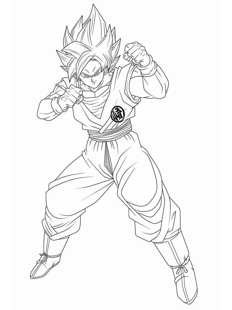 Kul Goku bilde fargelegging