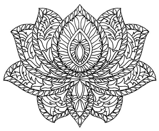 Lotusmandalaen fargelegging