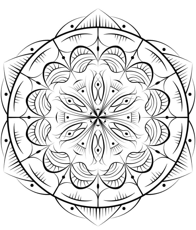 Mandala for voksne fargelegging