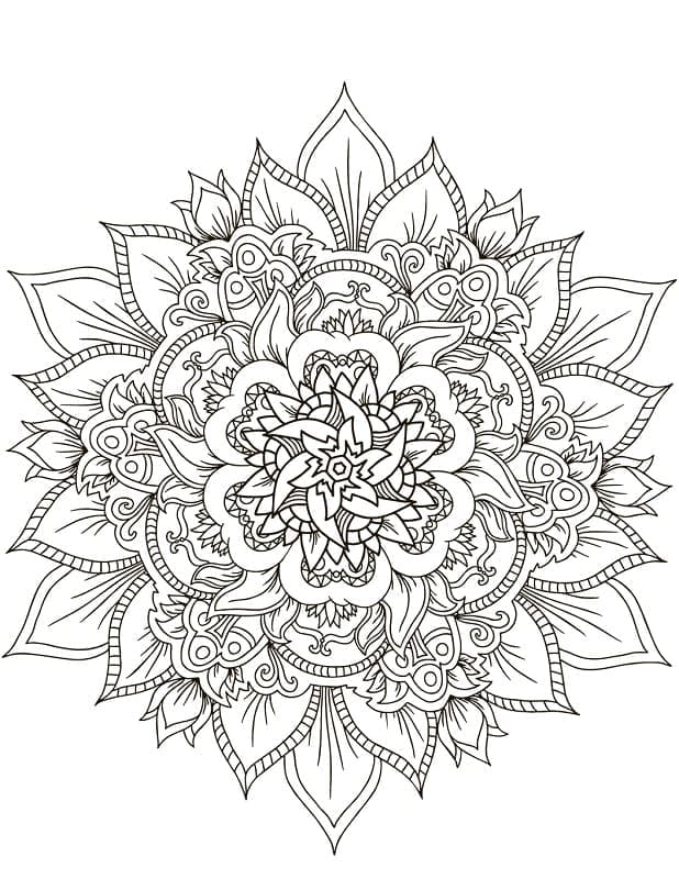 Mandala for voksne gratis fargelegging