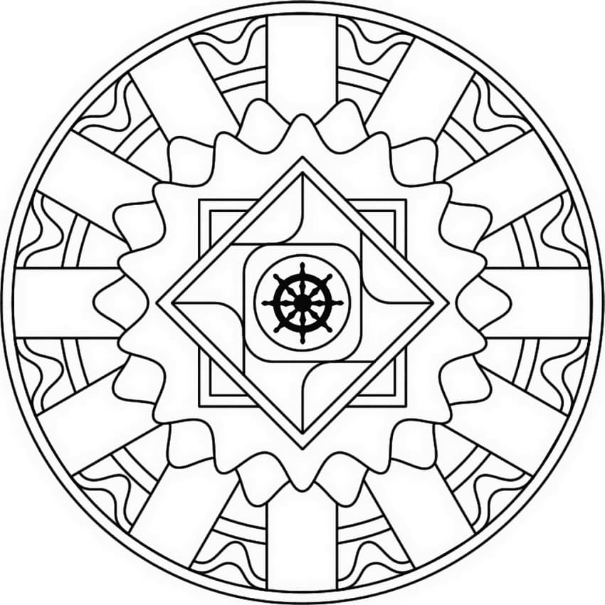 Mandala med Samsara fargelegging