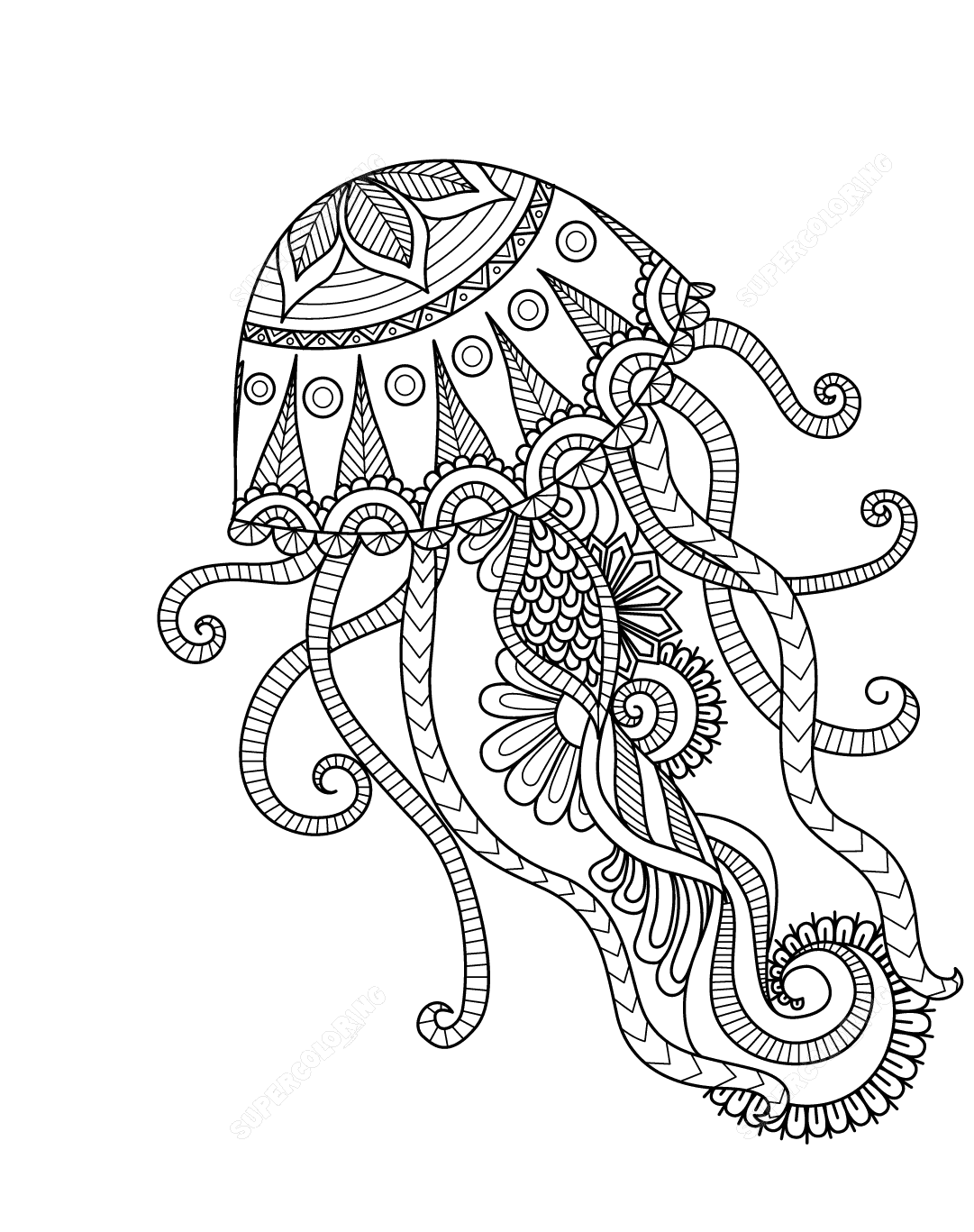 Medusa mandalaen fargelegging