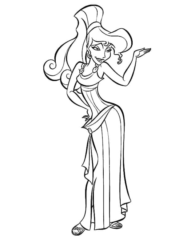 Megara fra Herkules fargelegging