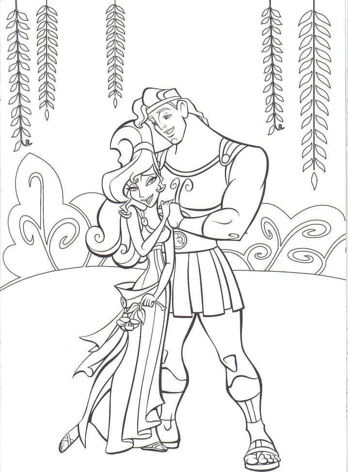 Megara med Herkules fargelegging