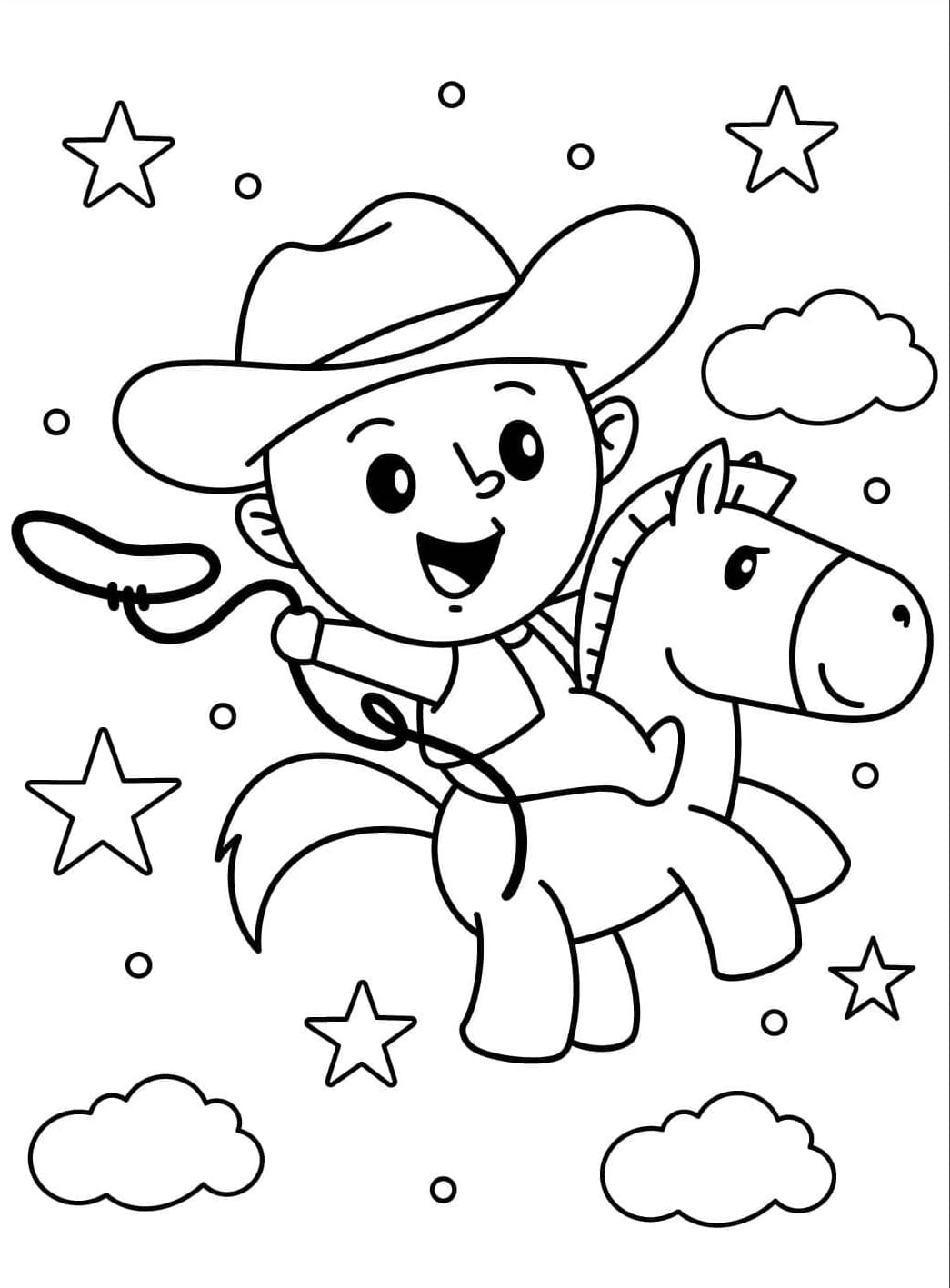 Morsom cowboy fargelegging