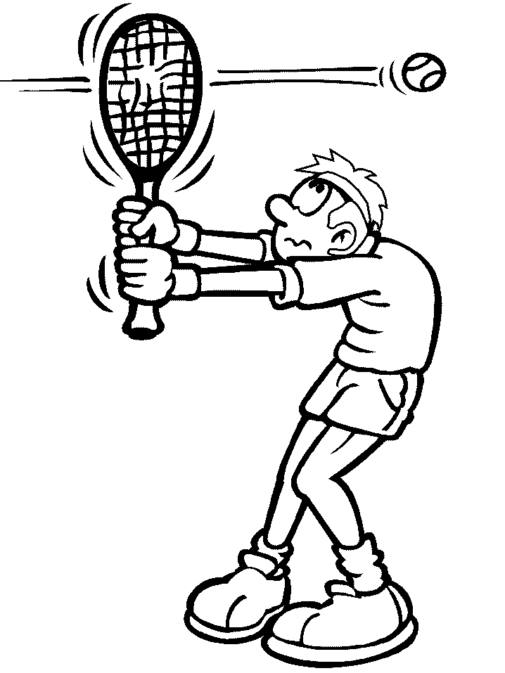 Morsom tennisspiller fargelegging