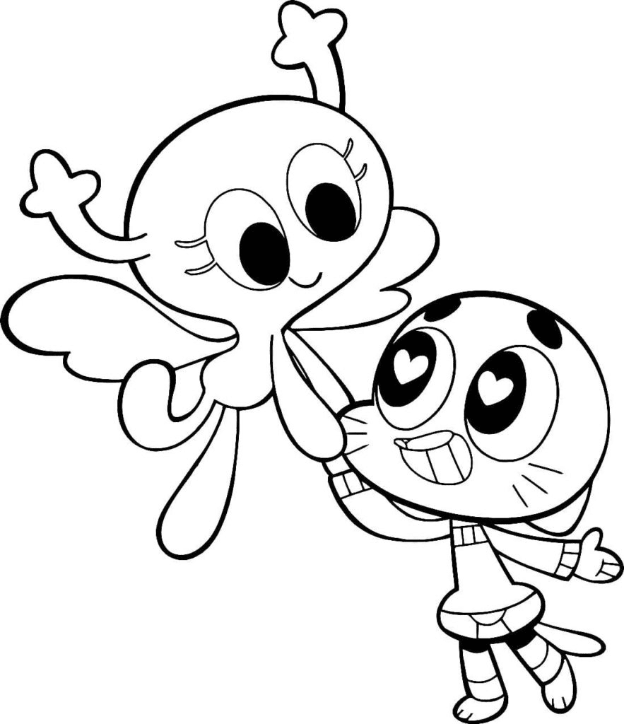 Penny og Gumball fargelegging