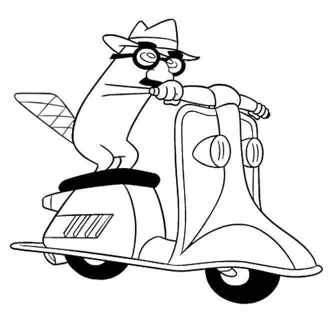 Perry, nebbdyret, agent P fargelegging