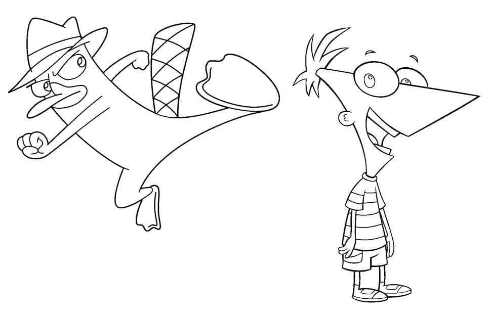 Perry og Phineas fargelegging