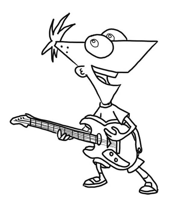 Phineas gitar fargelegging