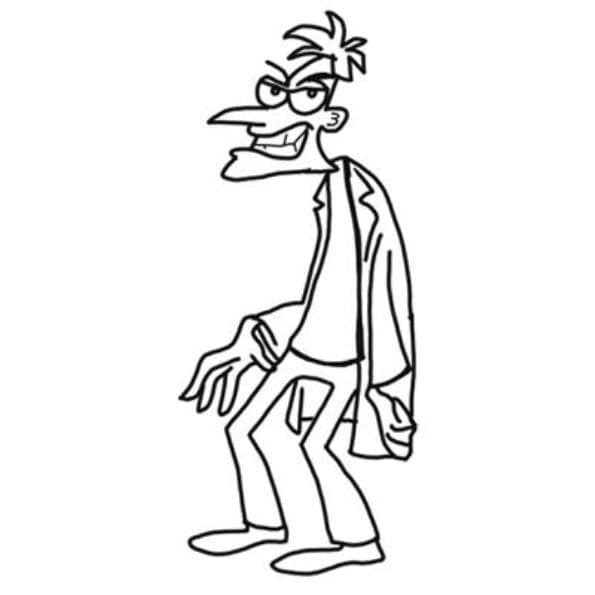 Phineas og Ferb Heinz Doofenshmirtz fargelegging