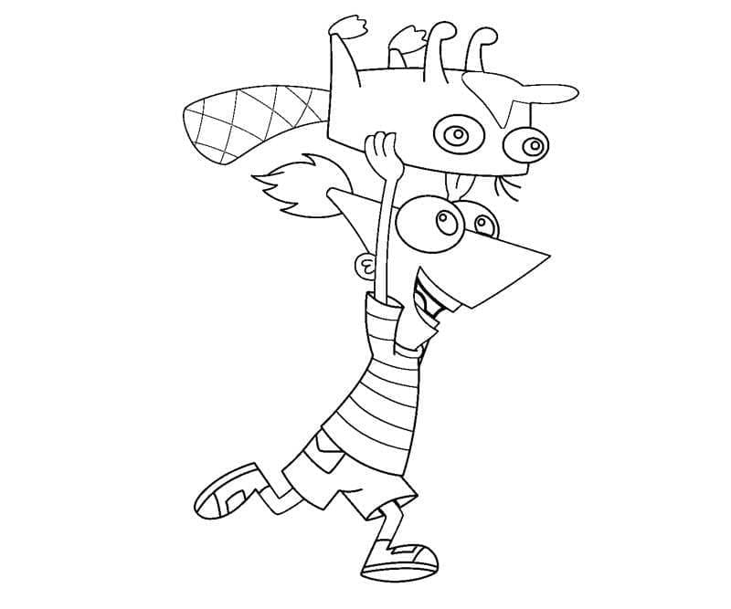 Phineas og Perry fargelegging