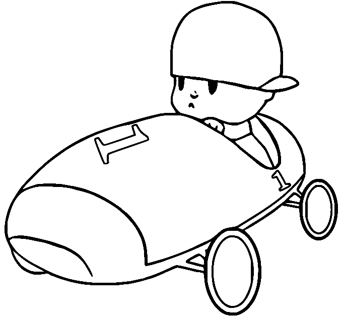 Pocoyo-kjøring fargelegging