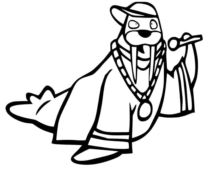 Rapper hvalross fargelegging
