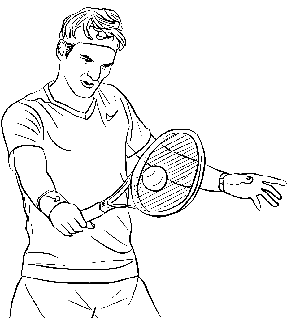 Roger Federer fra tennis fargelegging