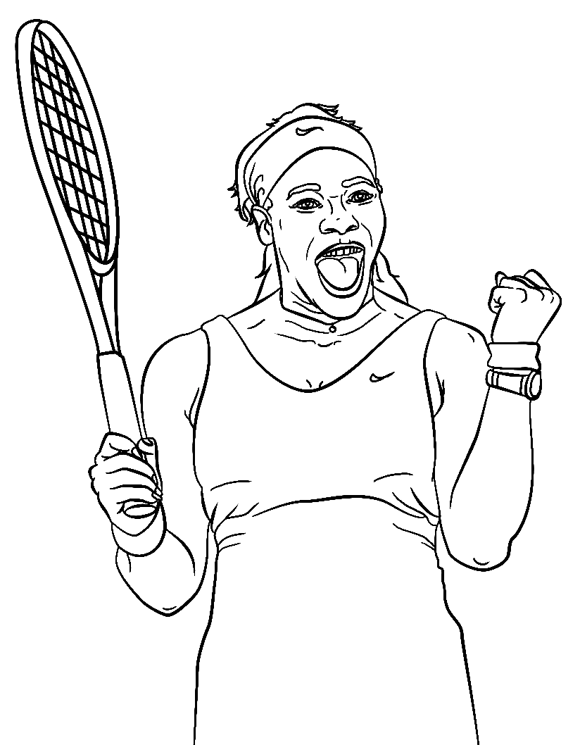 Serena Williams fra tennis fargelegging