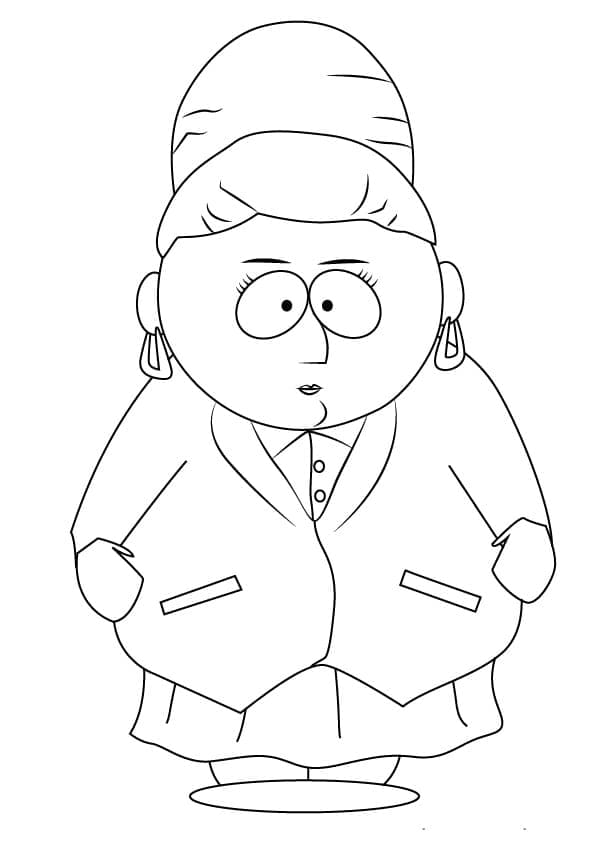 Sheila Broflovski fra South Park fargelegging