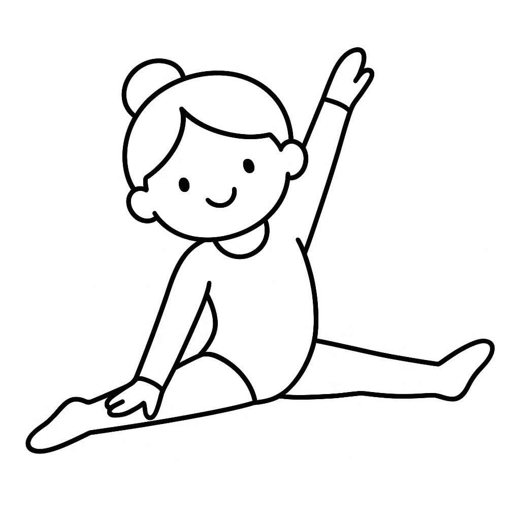 Skriv ut gymnastikk gratis fargelegging